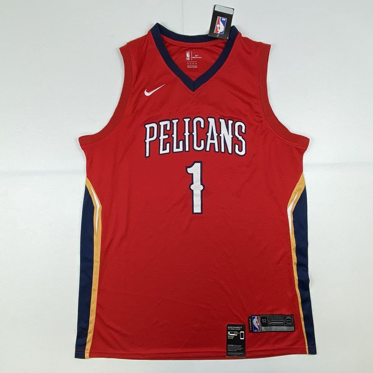 Autographed/Signed Zion Williamson New Orleans Red Basketball Jersey PSA/DNA COA