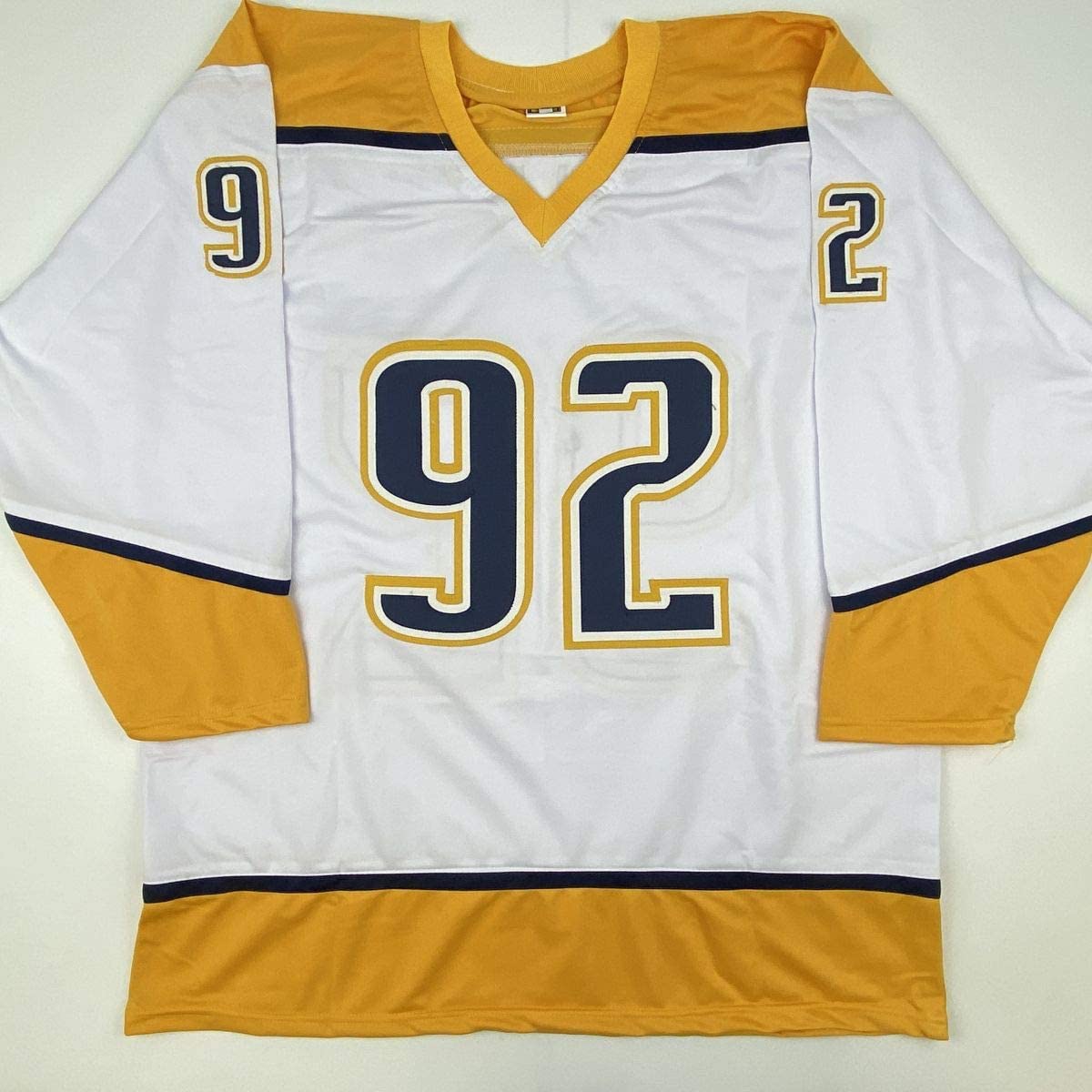 Autographed/Signed Ryan Johansen Nashville White Hockey Jersey PSA/DNA COA