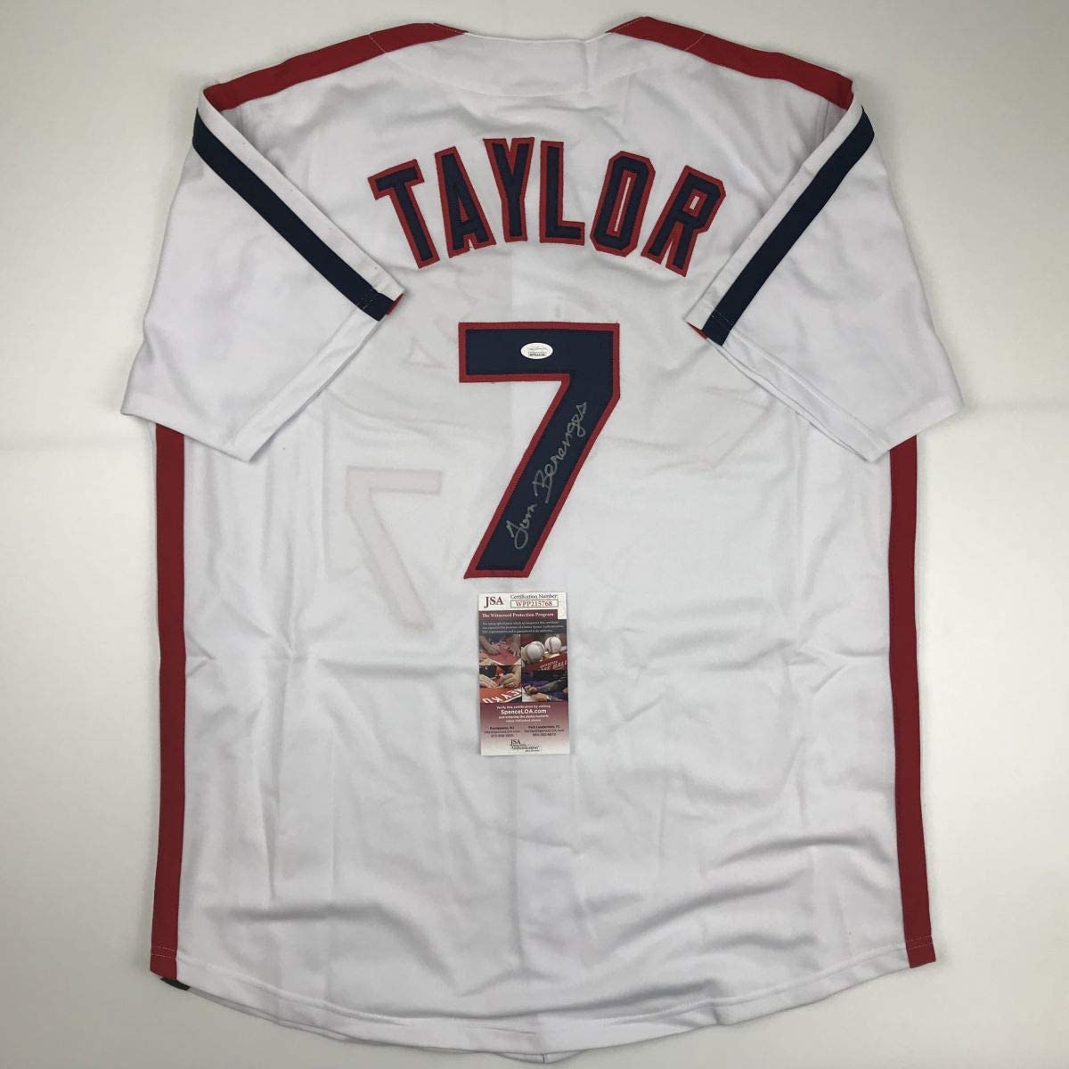 Autographed/Signed Tom Berenger Jake Taylor Major League Cleveland Baseball Jersey JSA COA