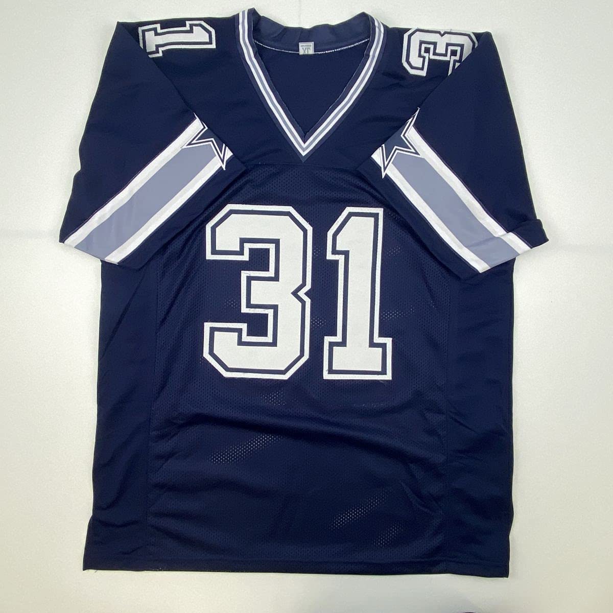 Autographed/Signed Trevon Diggs Dallas Dark Blue Football Jersey JSA COA
