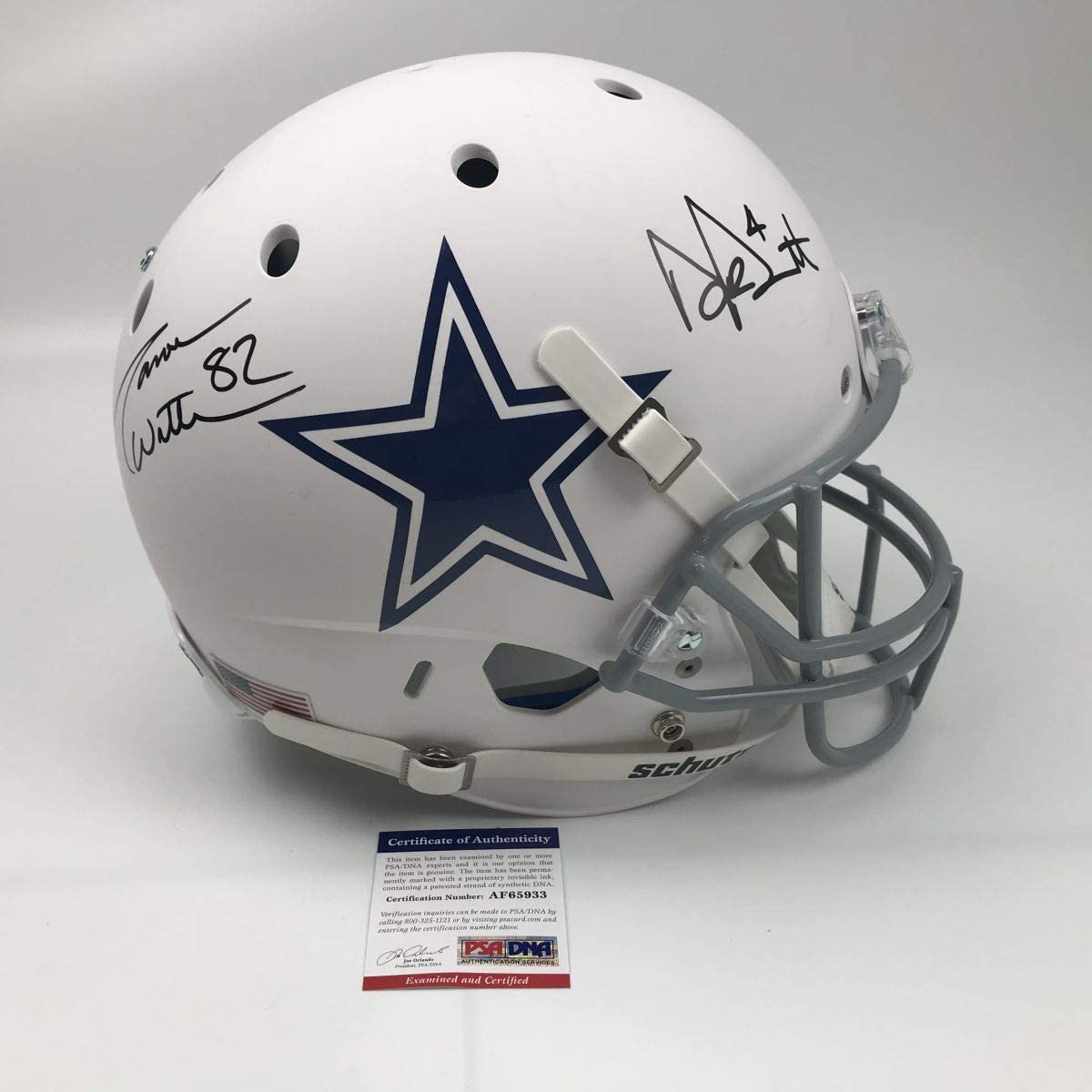dallas cowboys football helmet signed by dak prescott Autographed/Signed Dak Prescott & Jason Witten Dallas Cowboys Full Siz