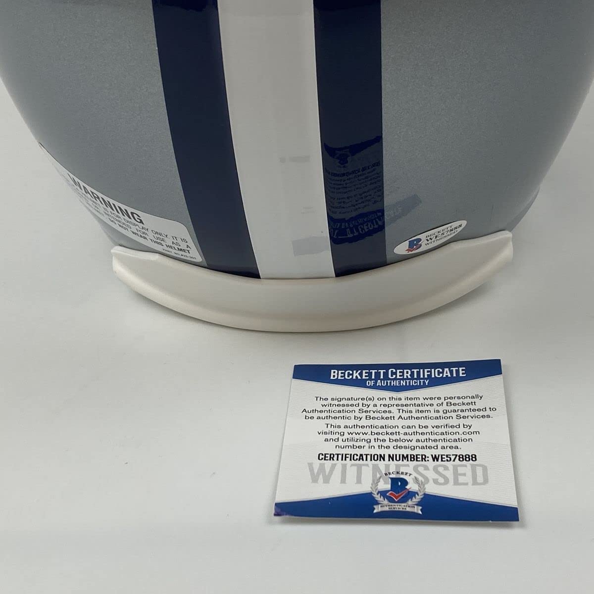 Autographed/Signed Tony Romo Dallas Cowboys Full Size FS F/S Replica Football Helmet Beckett BAS COA