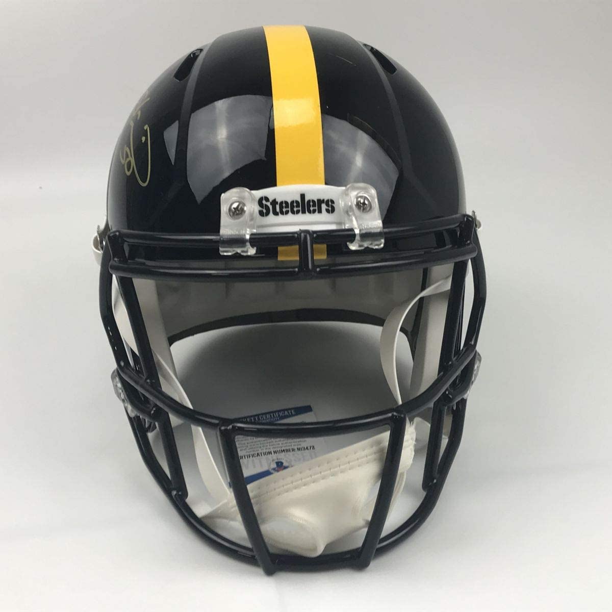 Autographed/Signed Ryan Shazier Pittsburgh Steelers Full Size FS F/S Replica Football Helmet Beckett BAS COA