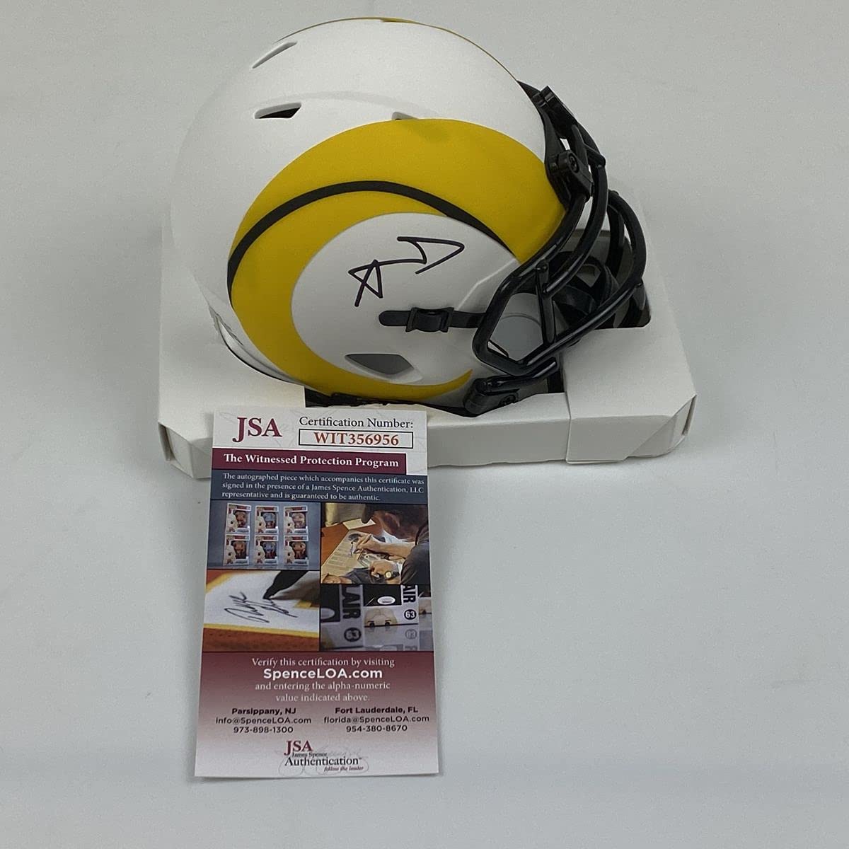 Autographed/Signed Aaron Donald Los Angeles Rams Lunar Eclipse Mini Fo
