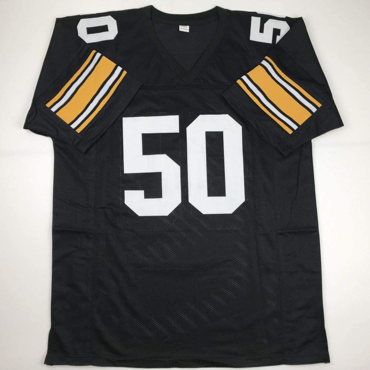 Autographed/Signed Ryan Shazier Pittsburgh Black Retro Football Jersey JSA COA