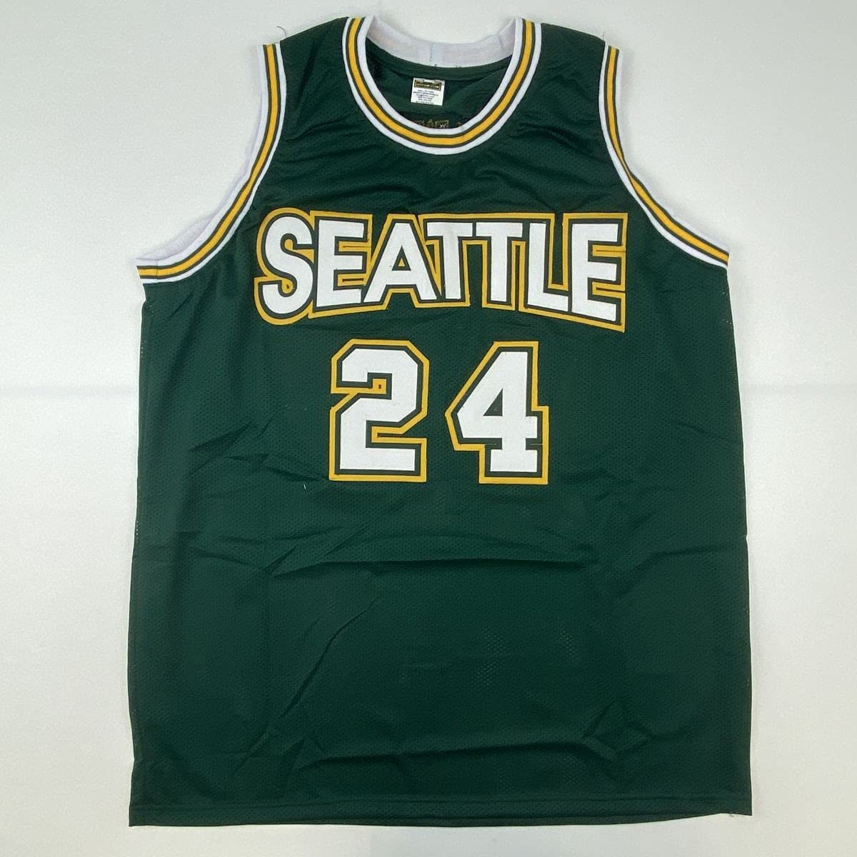 Autographed/Signed Spencer Haywood HOF 15 Seattle Green Basketball Jersey JSA COA