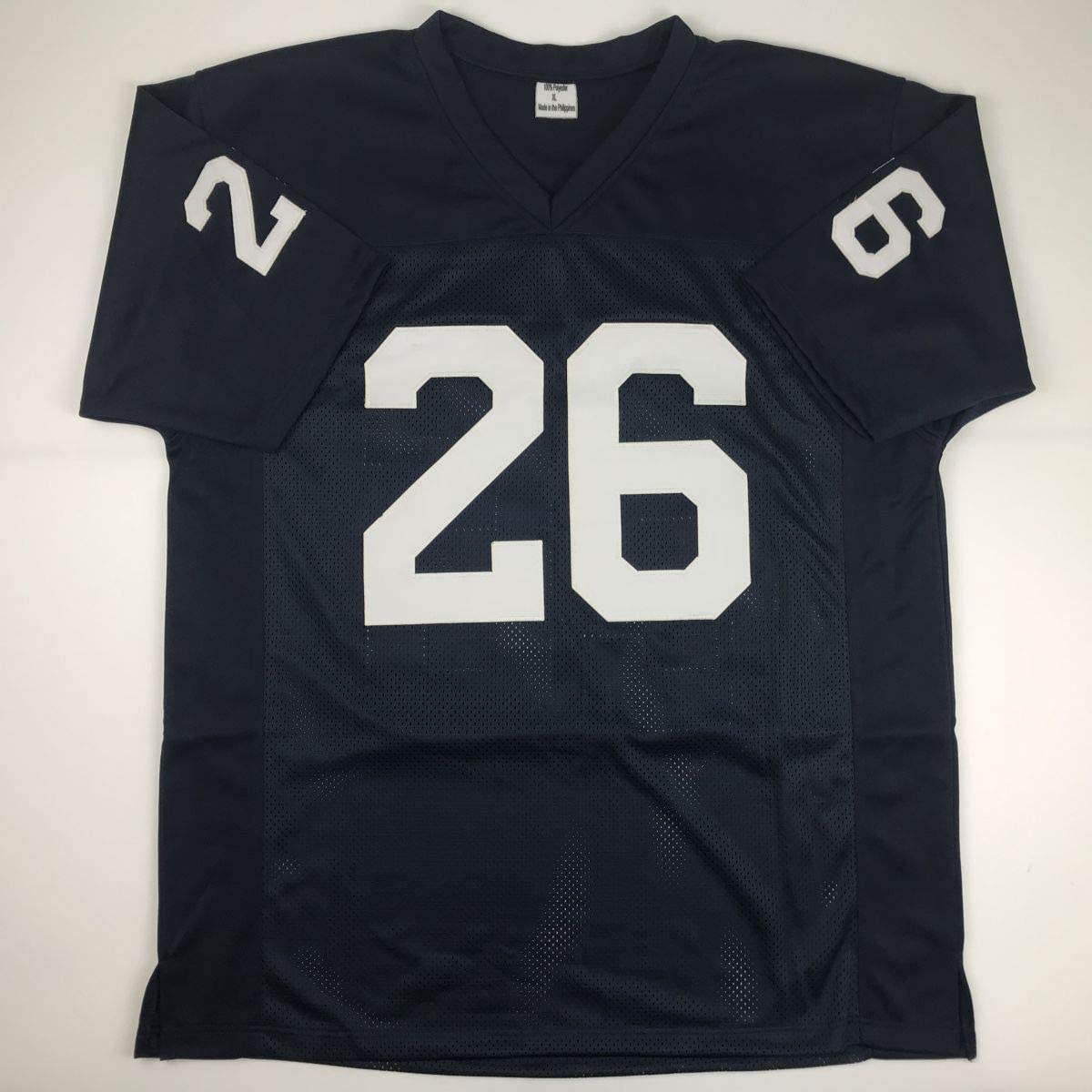 Autographed/Signed Saquon Barkley Penn State Blue College Football Jersey PSA/DNA COA