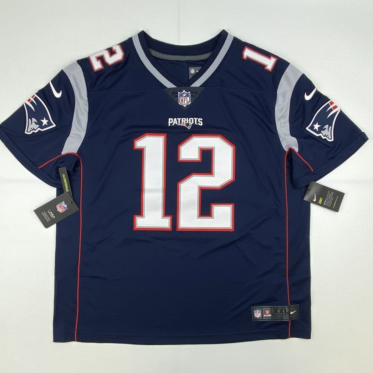 Autographed/Signed Tom Brady New England Patriots Blue Authentic Nike Limited Football Jersey Fanatics COA
