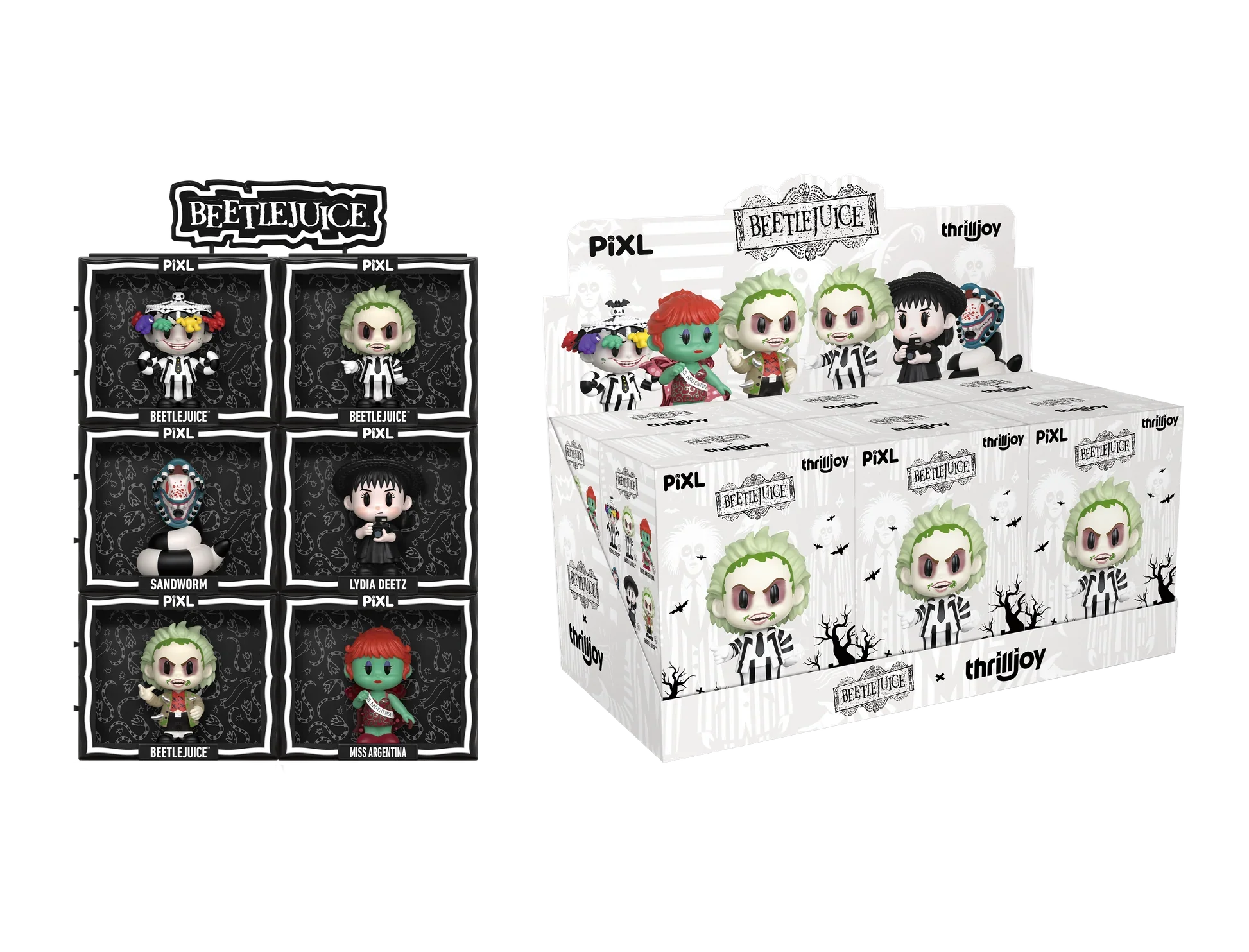 [Thrilljoy] Beetlejuice PIXL Blind Box Vinyl (Chance at 1 of 300 hyper-rare “chase” pieces will be redeemable for a special 12” MEGA PIX!)