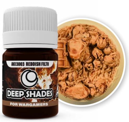 AK Interactive 13003 Deep Shades for Wargamers: Reddish Filth Acrylic 30ml Bottl