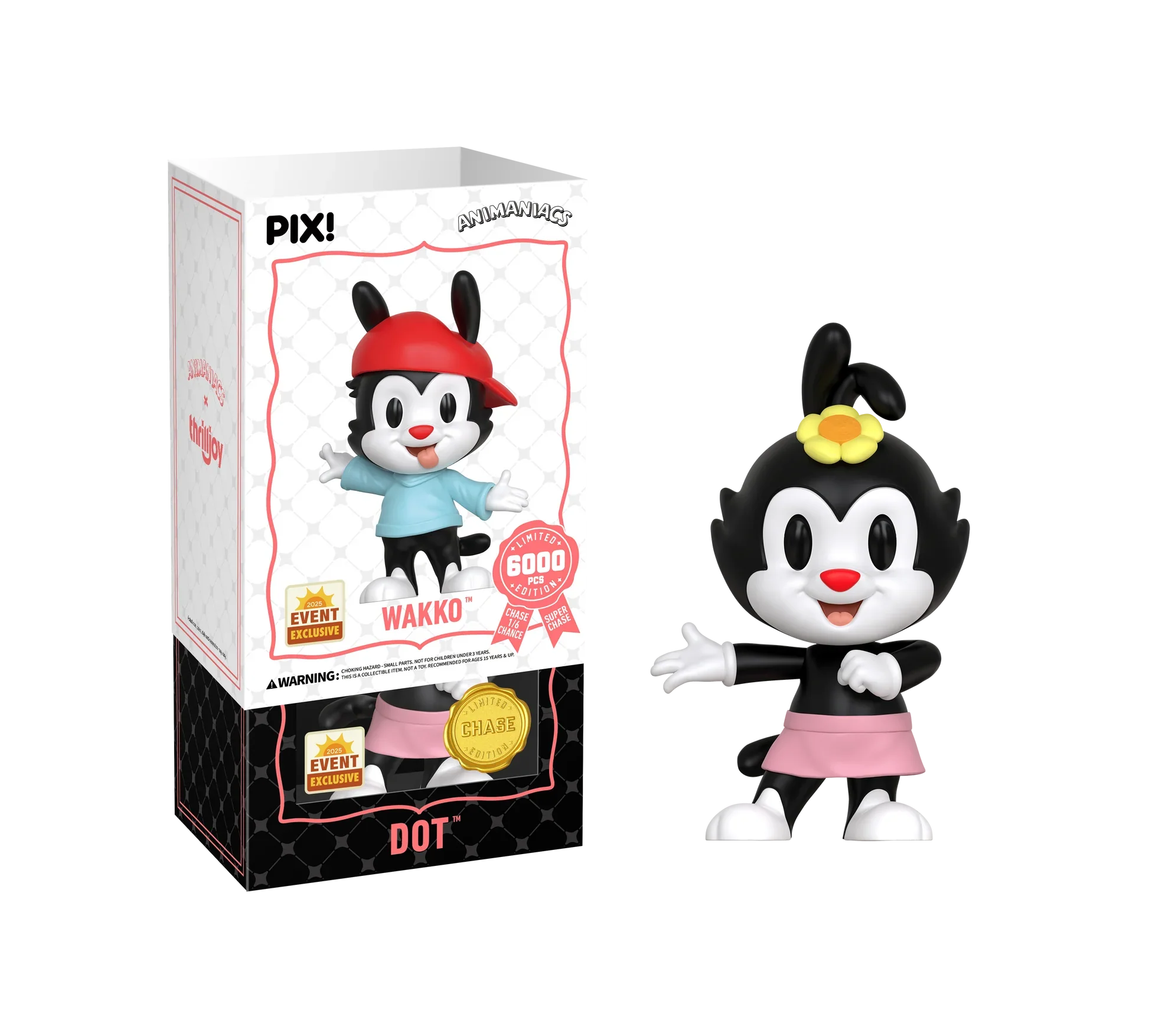 [Thrilljoy] [EXCLUSIVE] Animaniacs - Wakko LE6000 PIX Vinyl Figure (1 in 6 Chance at Chase)