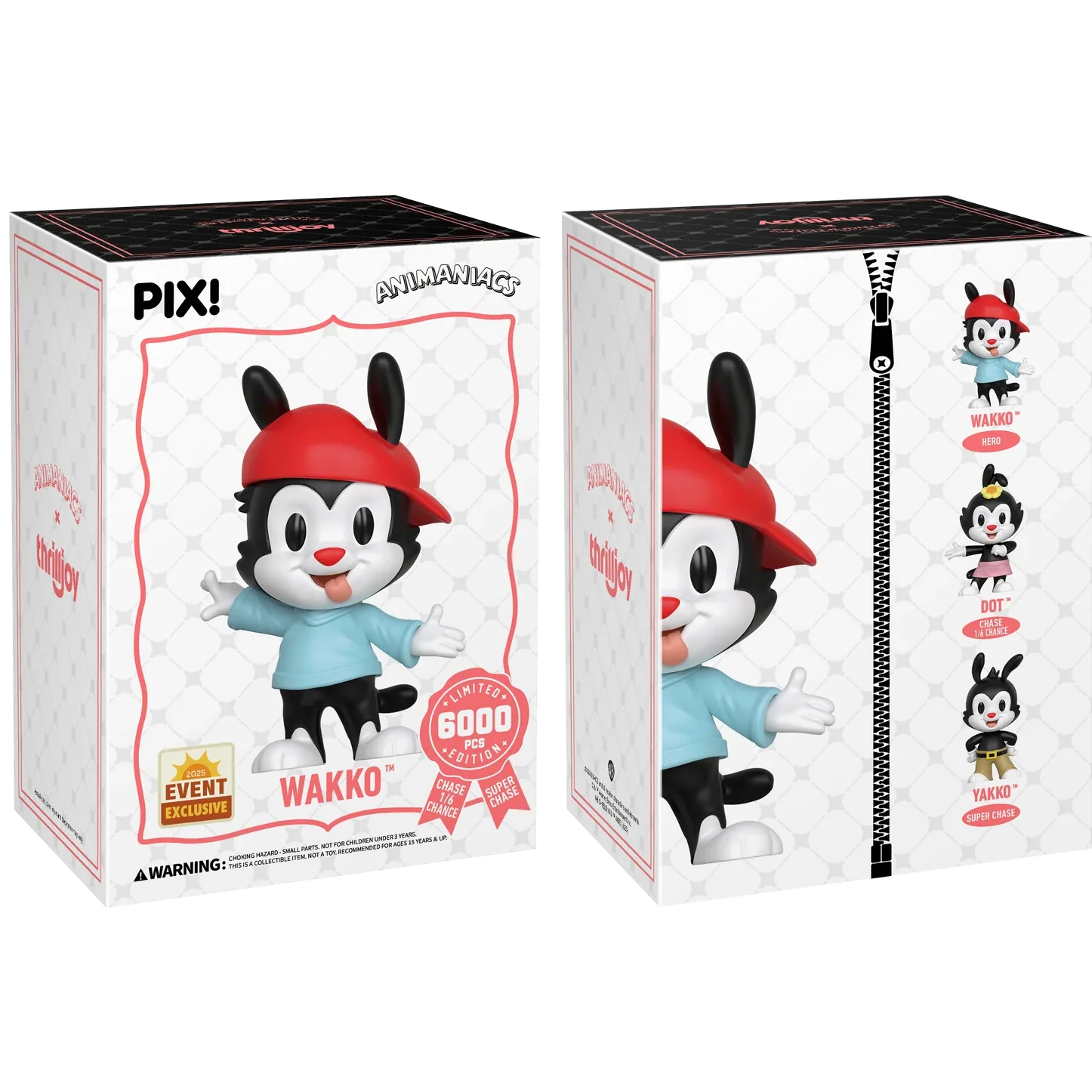 [Thrilljoy] [EXCLUSIVE] Animaniacs - Wakko LE6000 PIX Vinyl Figure (1 in 6 Chance at Chase)