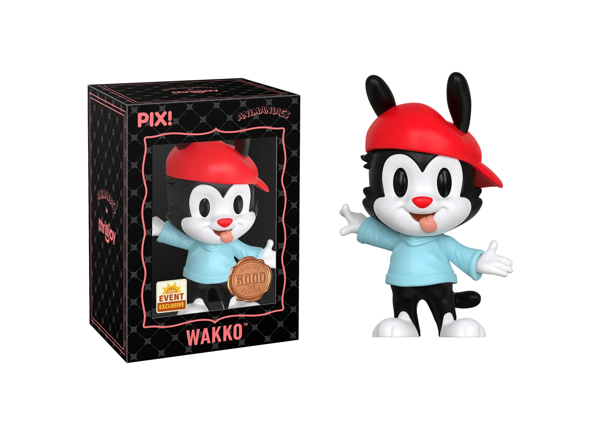 [Thrilljoy] [EXCLUSIVE] Animaniacs - Wakko LE6000 PIX Vinyl Figure (1 in 6 Chance at Chase)