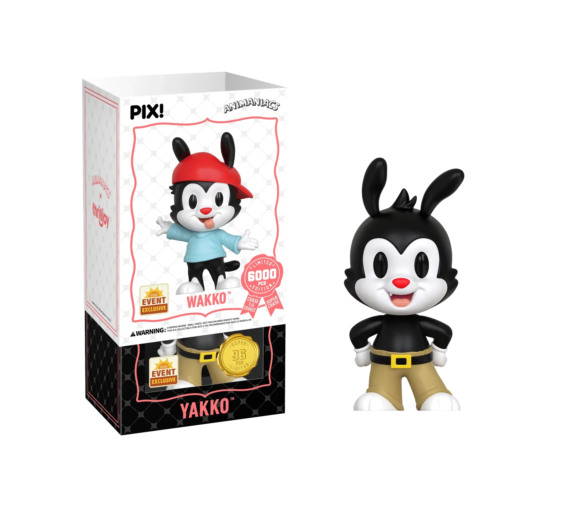 [Thrilljoy] [EXCLUSIVE] Animaniacs - Wakko LE6000 PIX Vinyl Figure (1 in 6 Chance at Chase)