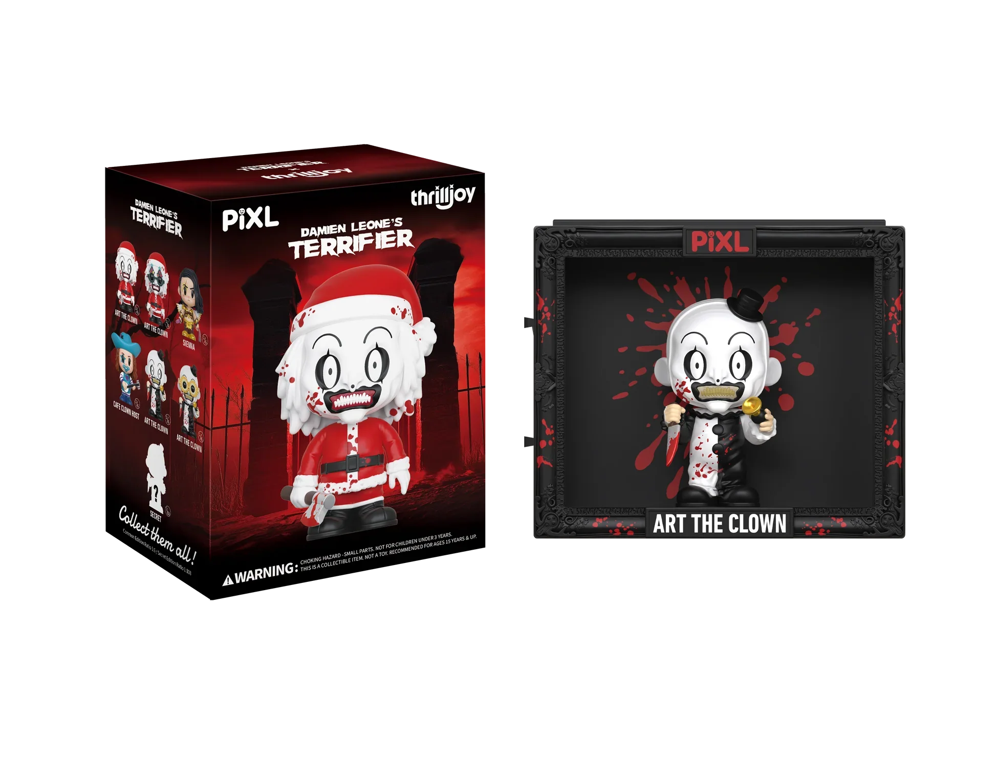 [Thrilljoy] Damien Leone's Terrifier PIXL Blind Box Vinyl (Chance at 1 of 300 hyper-rare “chase” pieces will be redeemable for a special 12” MEGA PIX!)