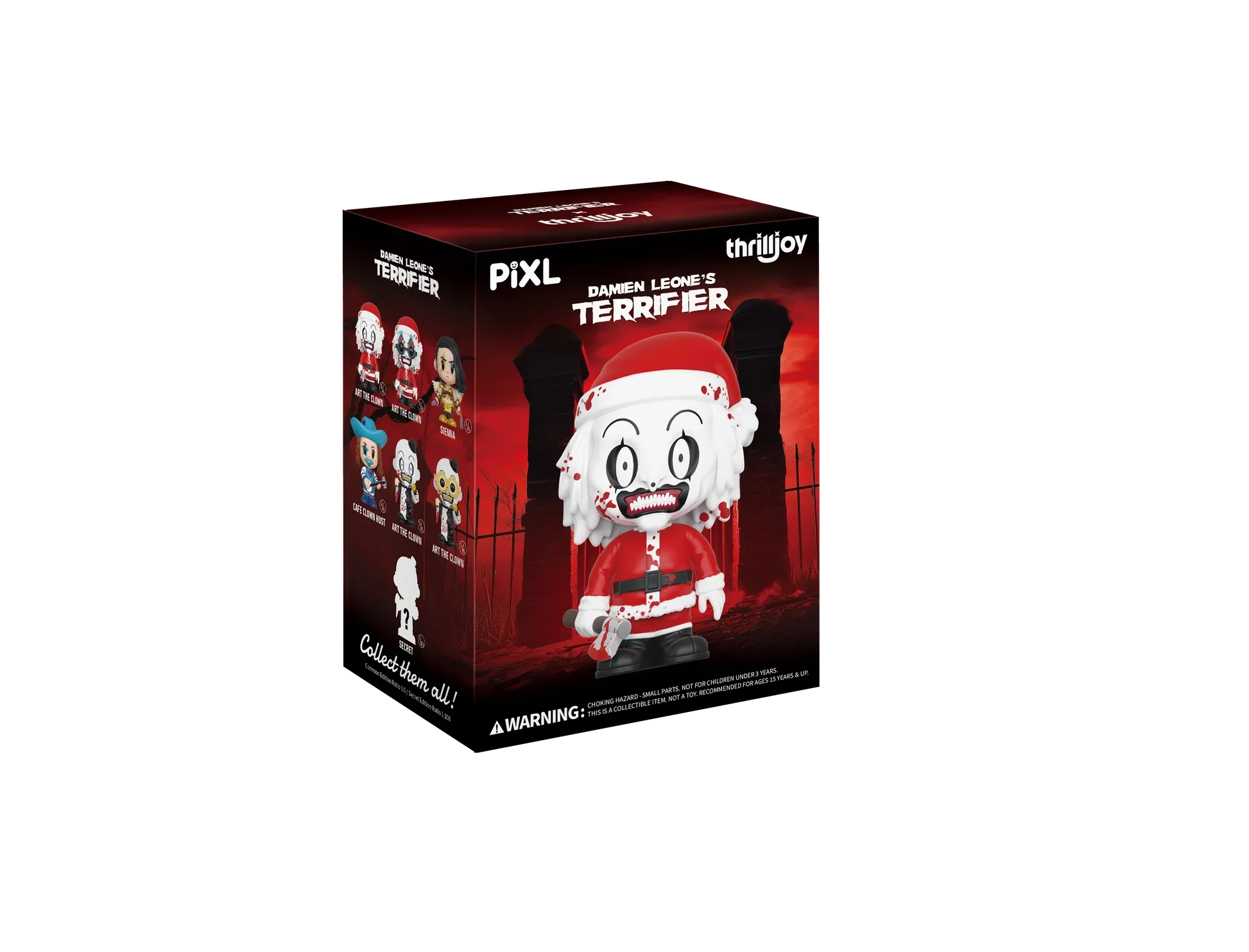[Thrilljoy] Damien Leone's Terrifier PIXL Blind Box Vinyl (Chance at 1 of 300 hyper-rare “chase” pieces will be redeemable for a special 12” MEGA PIX!)