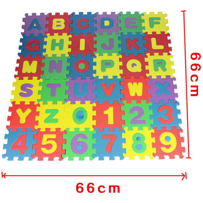 Colorful Foam Alphabet & Number Puzzle Mat – 36-Piece Educational Toy Set