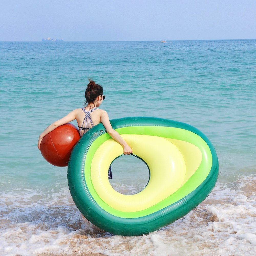 Giant Inflatable Avocado Pool Float – Fun Swimming Ring for Pool Parties