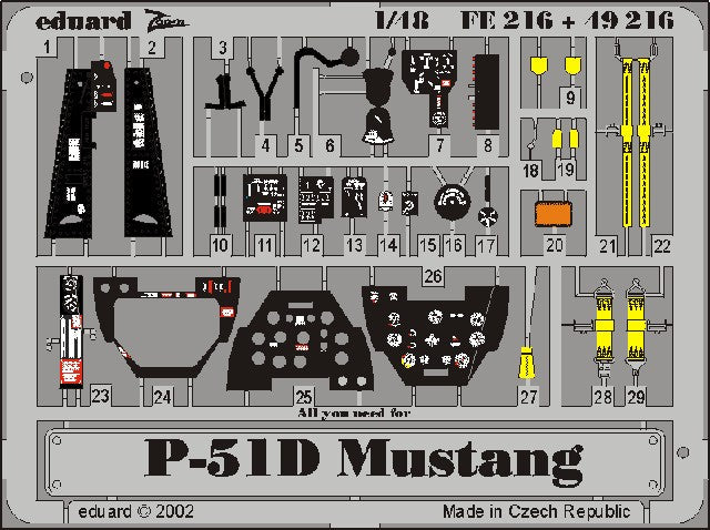 Eduard 49216 1/48 Aircraft- P51D for TAM (Painted)