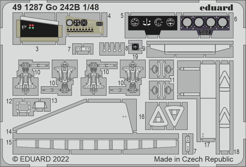 Eduard 491287 1/48 Aircraft- Go242B for ICM (Painted)