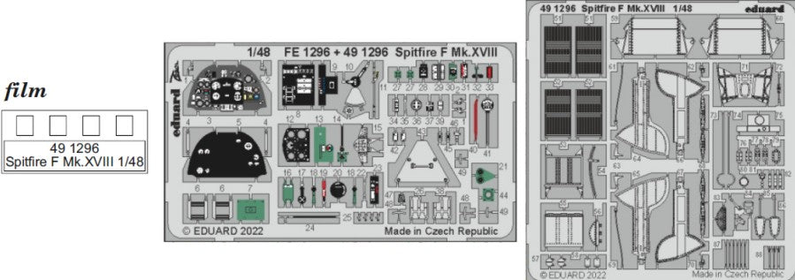 Eduard 491296 1/48 Aircraft- Spitfire F Mk XVIII for ARX (Painted)