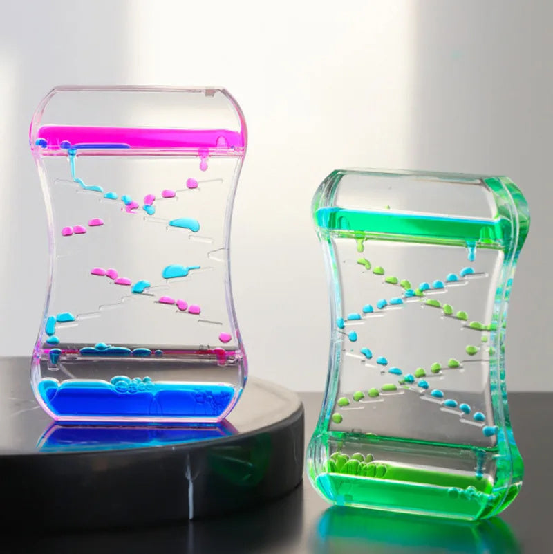 Creative Quicksand Liquid Hourglass – Modern Desk and Home Décor Ornament