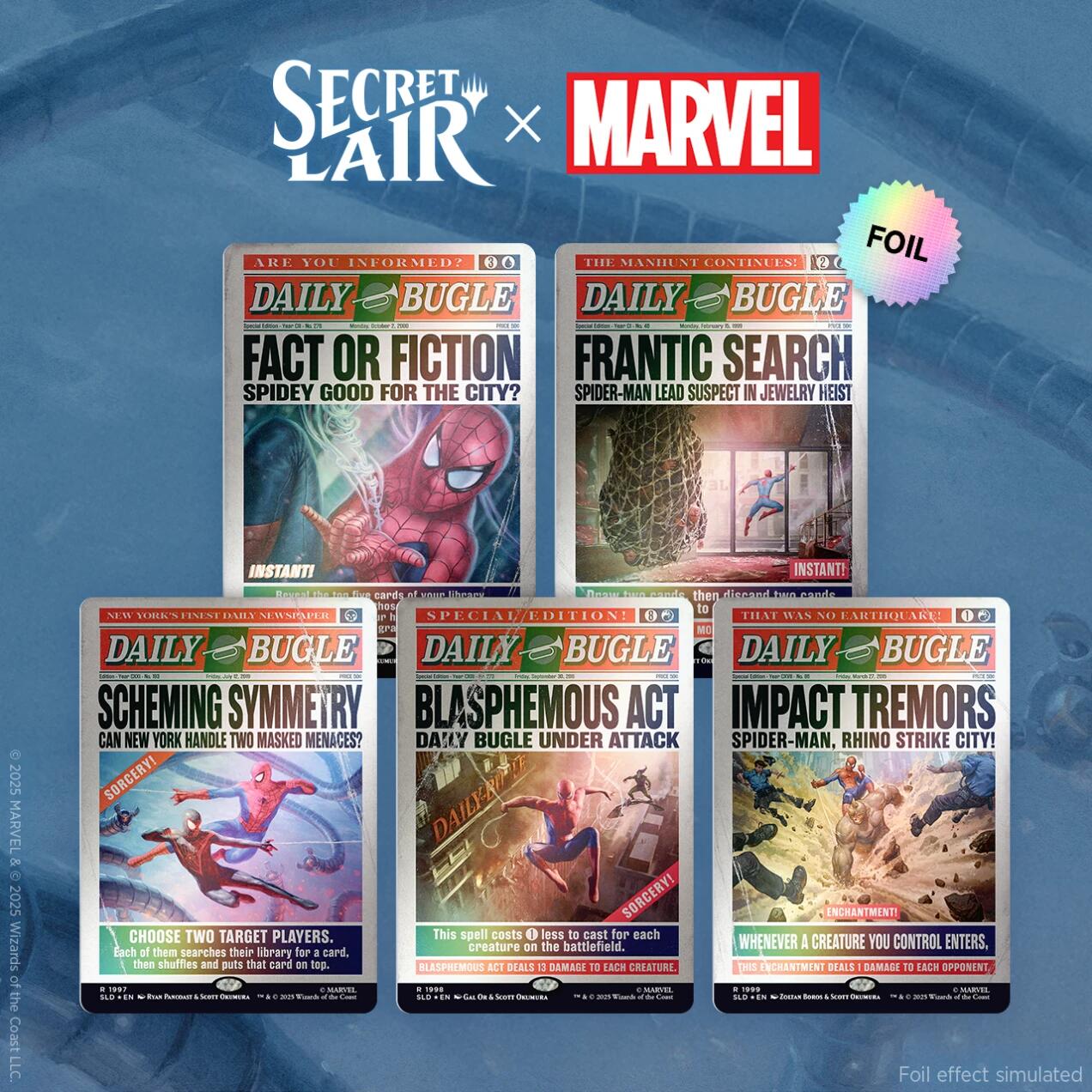(Preorder) Secret Lair Drop: Secret Lair x Marvel's Spider-Man: Daily Bugle Breaking News (Rainbow Foil Edition)