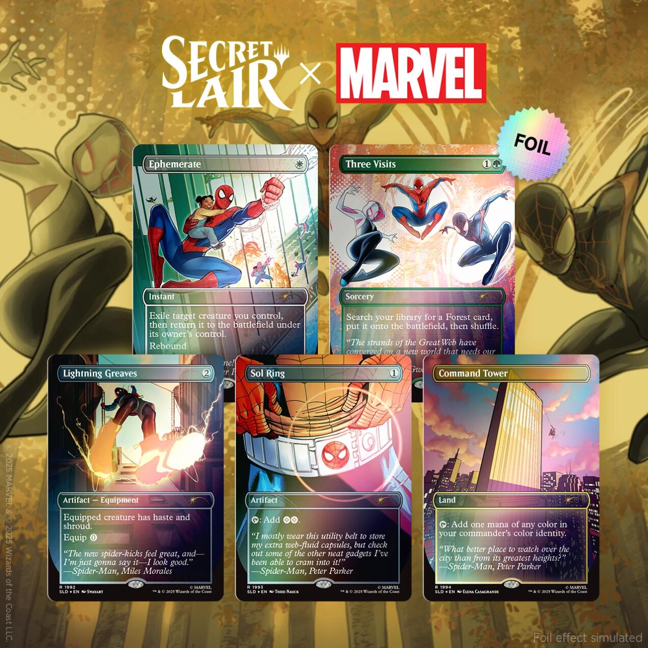 (Preorder) Secret Lair Drop: Secret Lair x Marvel's Spider-Man: Heroic Deeds (Rainbow Foil Edition)