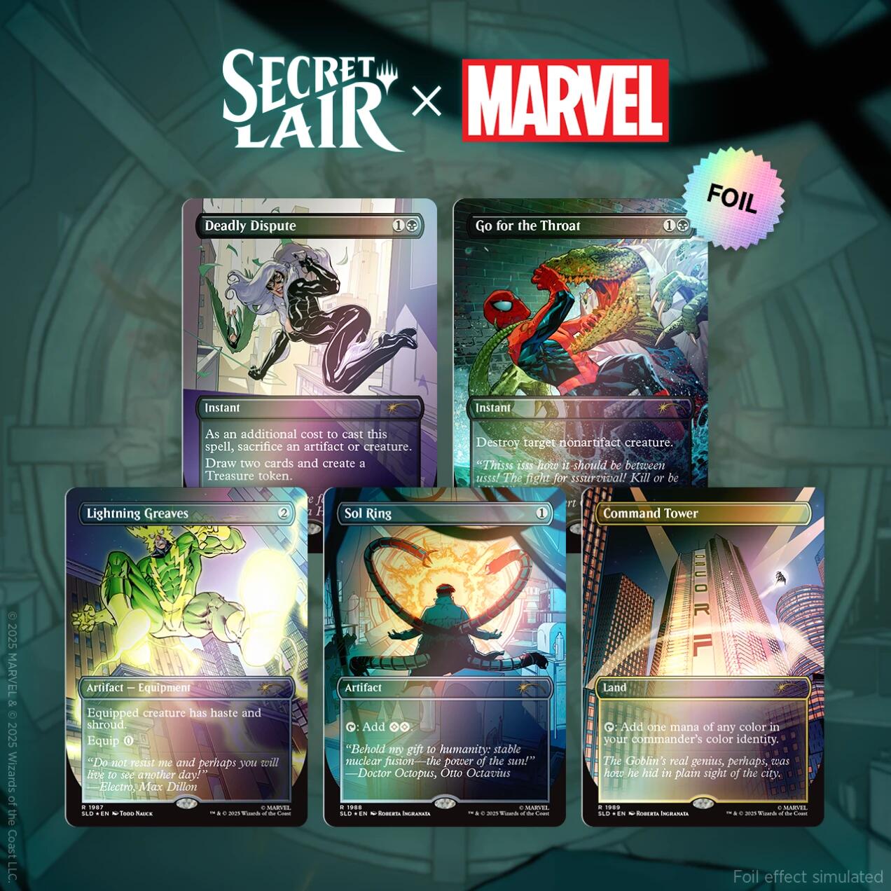 (Preorder) Secret Lair Drop: Secret Lair x Marvel's Spider-Man: Villainous Plots (Rainbow Foil Edition)