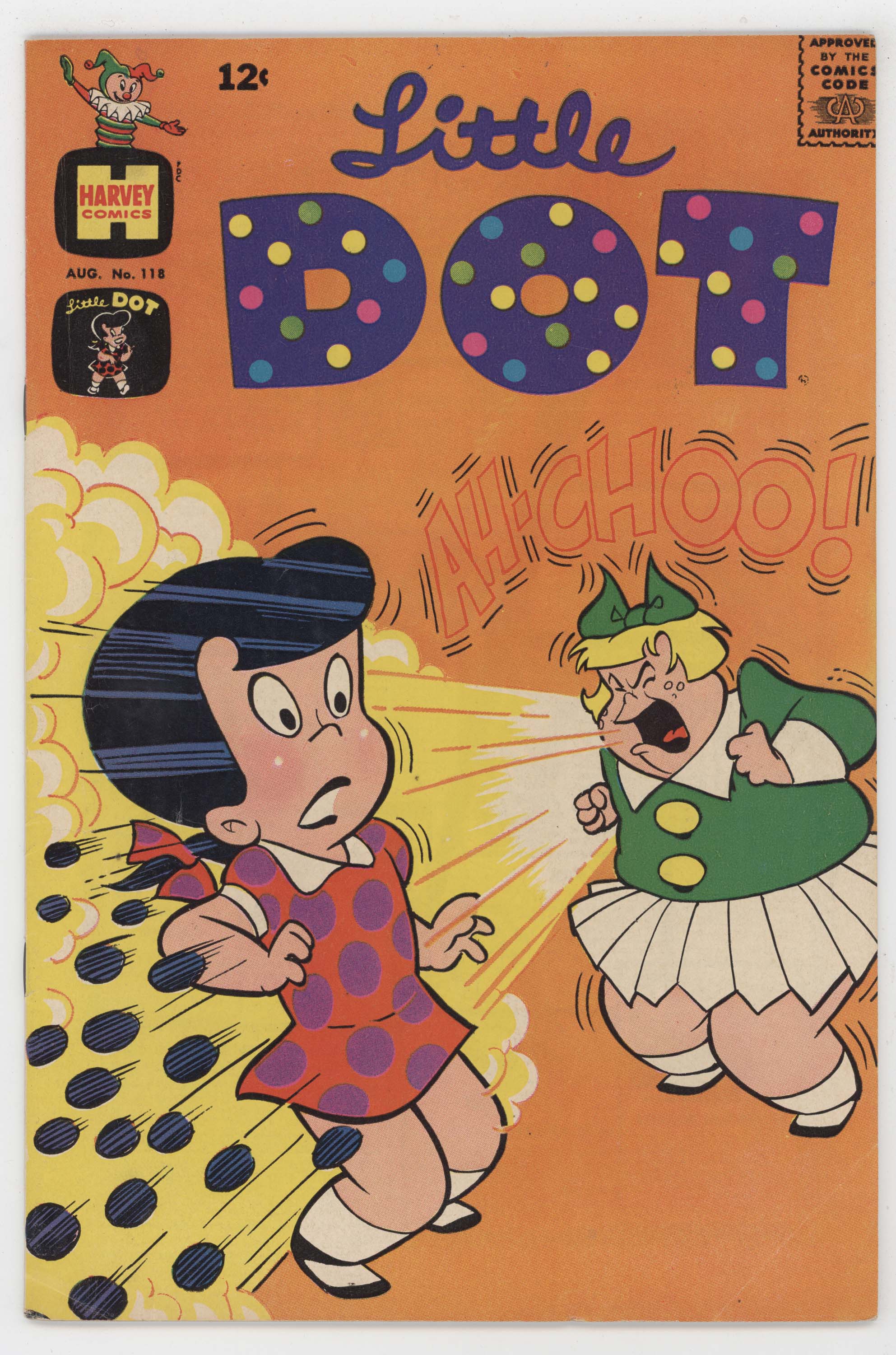 Little Dot 118 Harvey 1968 VG FN Warren Kremer Richie Rich Big Sneeze Ah-Choo