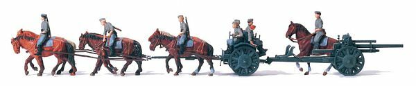 Preiser 16513 HO Scale Artillery 10.5cm Light Field Howitzer - Kit