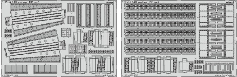 Eduard 32456 1/32 Aircraft- P40E Gun Bays for TSM