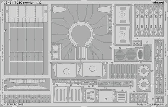 Eduard 32421 1/32 Aircraft- T28C Exterior for KTY