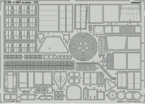 Eduard 32458 1/32 Aircraft- F100F Exterior for TSM