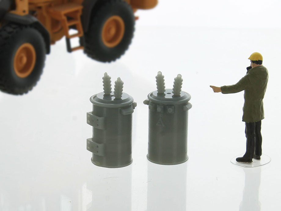 3D To Scale 50-442-GY 1/50 Scale Electrical Service Transformer - 2 Pack