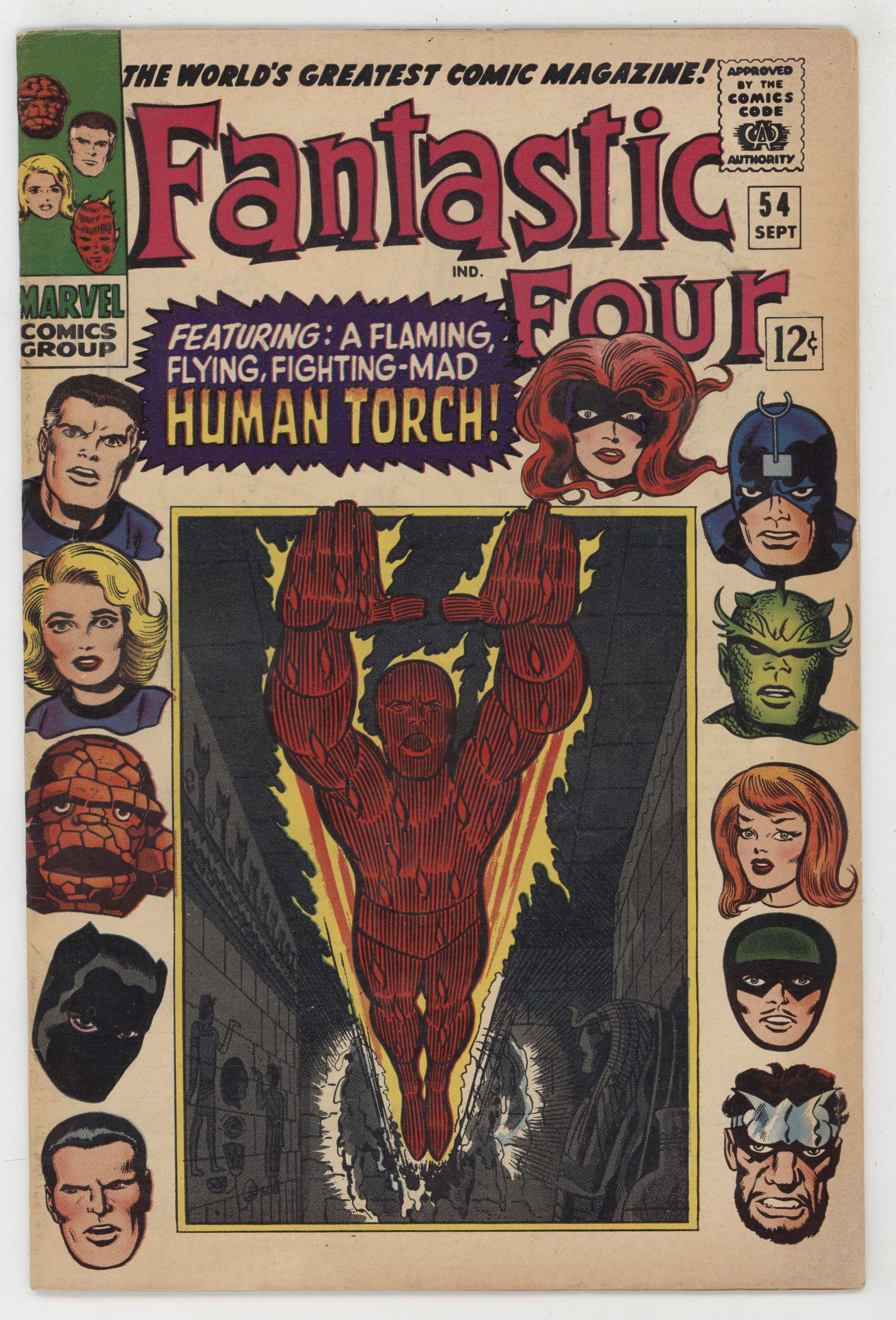 Fantastic Four 54 Marvel 1966 FN Jack Kirby Stan Lee Black Panther Inhumans
