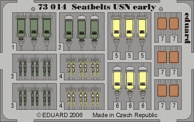 Eduard 73014 1/72 Aircraft- USN Early Seatbelts (Painted)