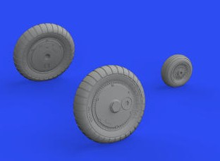 Eduard 632183 1/32 Aircraft- Bf109G4 Wheels for RVL (Mask & Resin)