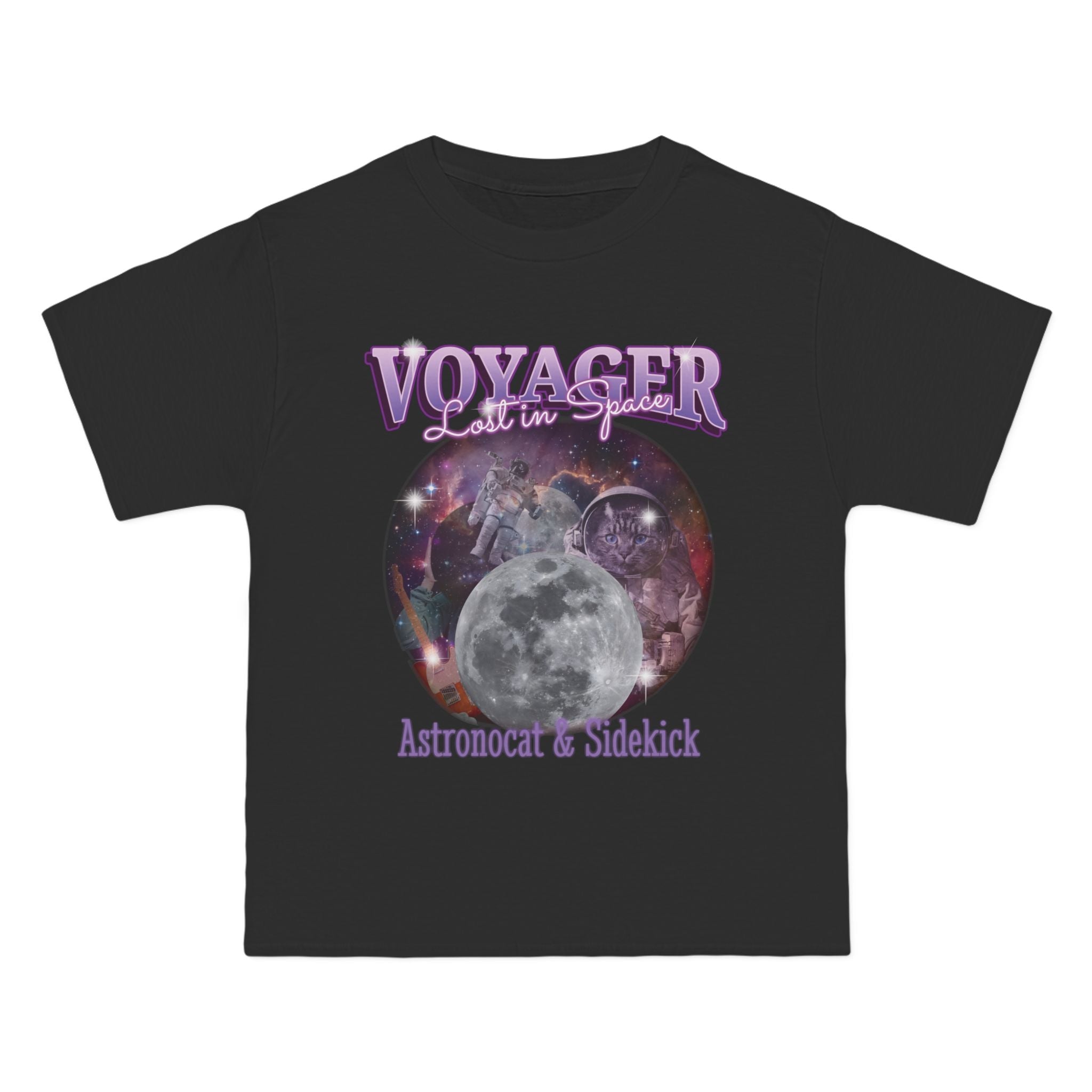 Cat Theme Space Graphic T-Shirt