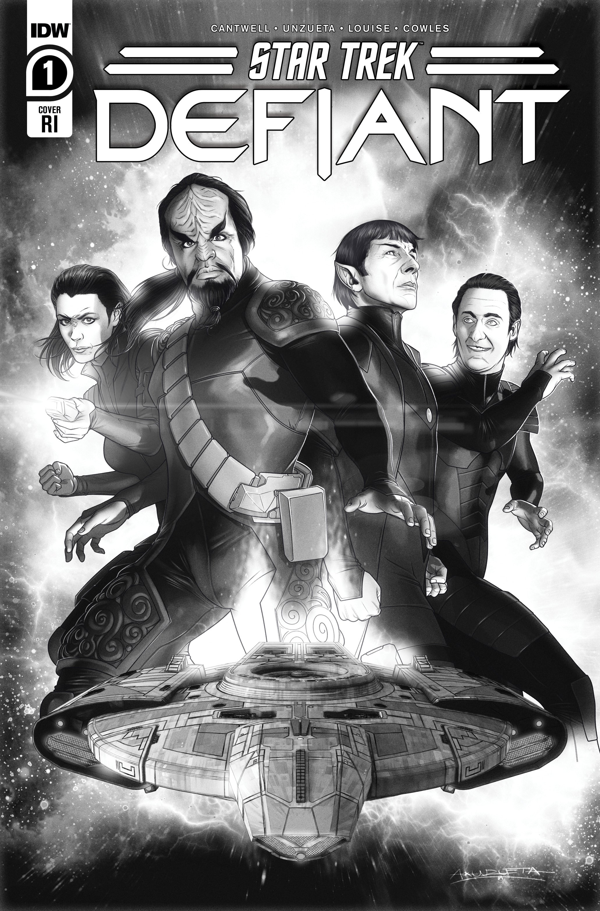 Star Trek Defiant #1 G 1:25 Angel Unzueta BW (03/15/2023) Idw