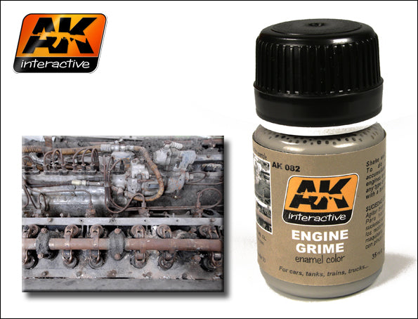 AK Interactive 82 Engine Grime Enamel Paint 35ml Bottle
