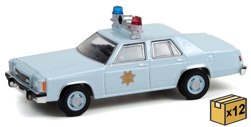 Greenlight 30304-CASE 1/64 Scale County Sheriff - 1982 Ford Ltd-S 12 Pieces
