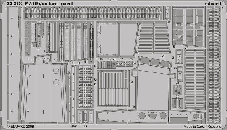 Eduard 32218 1/32 Aircraft- P51D Gun Bay for TSM