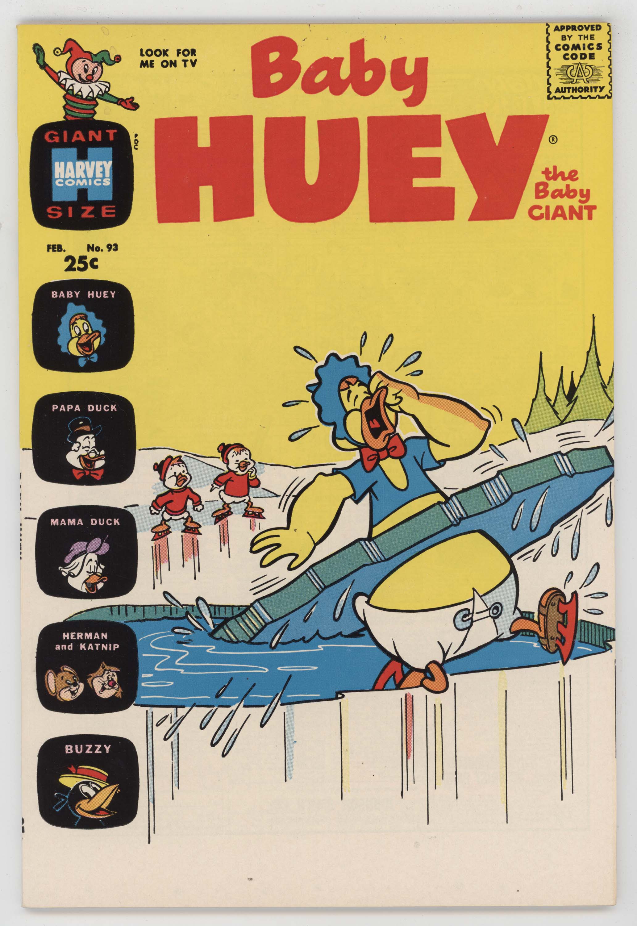 Baby Huey The Baby Giant 93 Harvey 1971 NM- 9.2 Skating On Thin Ice