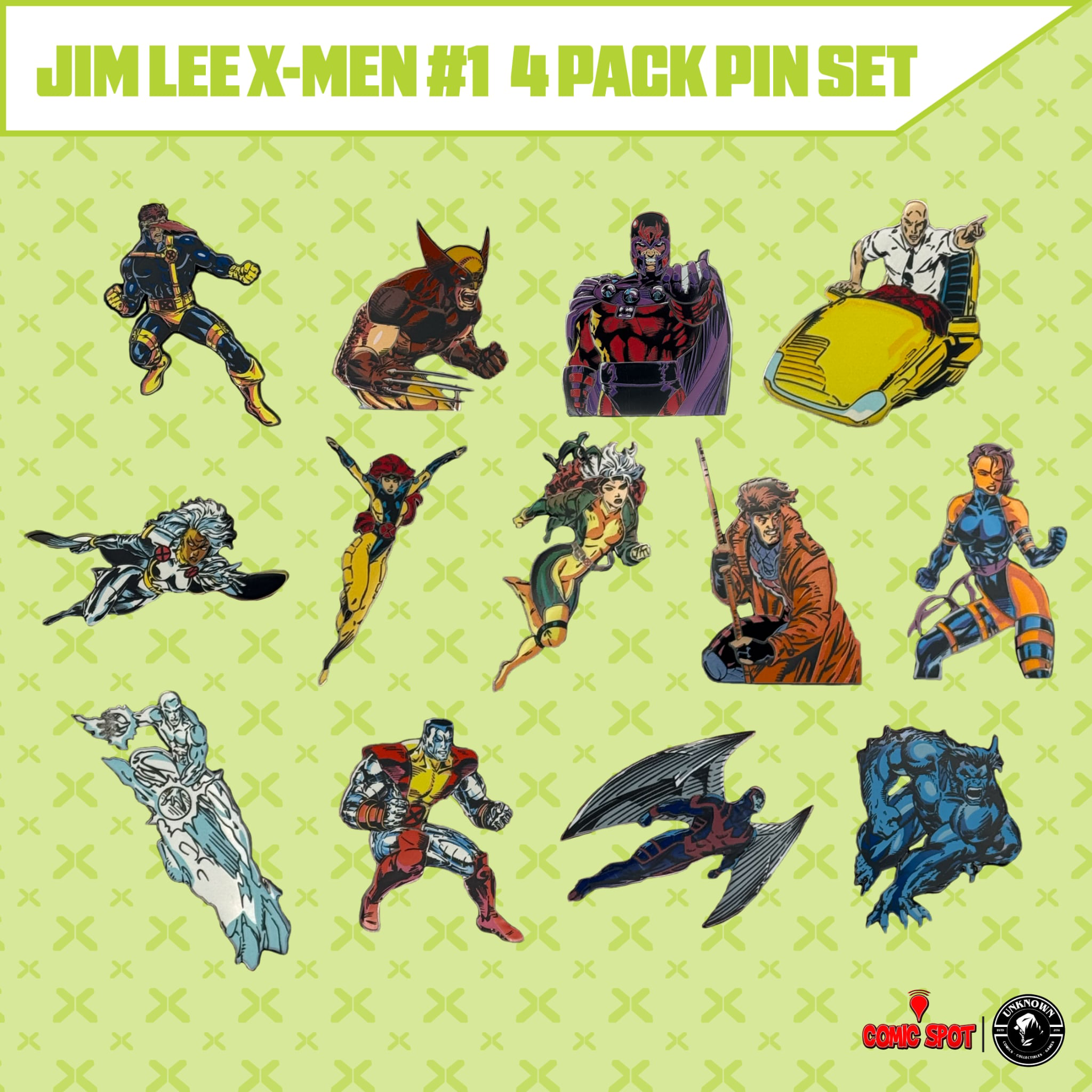 Jim Lee X-Men #1 4 Pack Exclusive Enamel Pin Set Only 250 Made (08/06/2025)