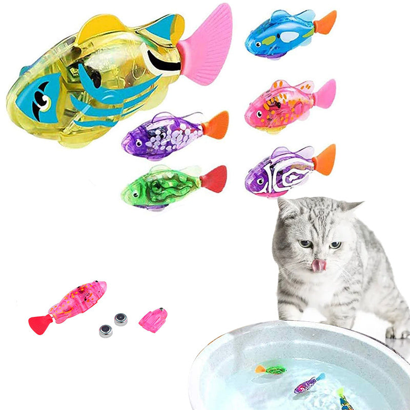 Interactive Electric Swimming Robot Fish Toy – Flashing LED Water Toy
