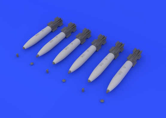 Eduard 648137 1/48 Aircraft- Mk 82 Bomb Late w/Airbrake (Decals & Resin)