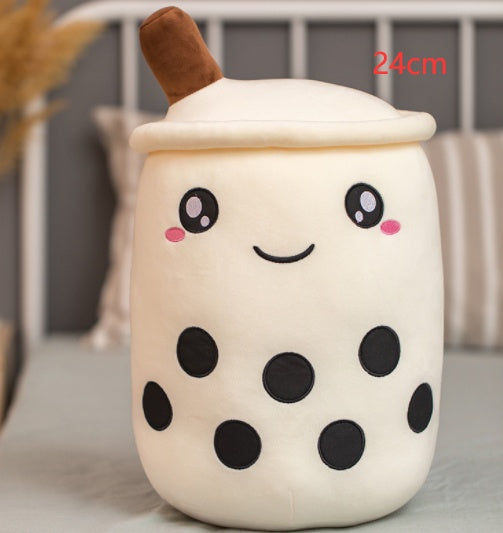 Plush Boba Tea Pillow – Soft Stuffed Bubble Tea Cup Cushion Gift