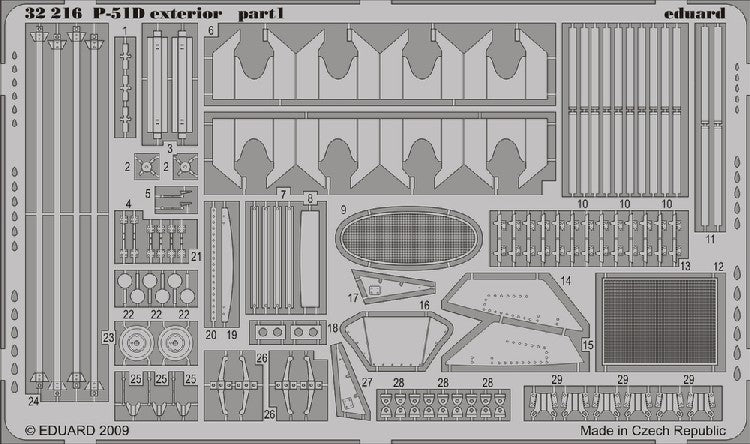 Eduard 32216 1/32 Aircraft- P51D Exterior for TSM