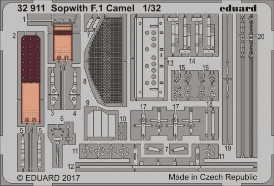 Eduard 32911 1/32 Aircraft- Sopwith F1 Camel for Wingnut Wings (Painted)